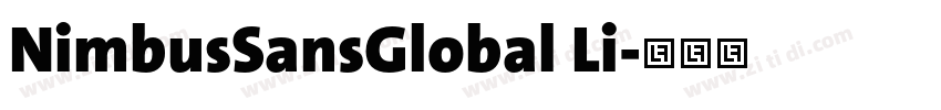 NimbusSansGlobal Li字体转换